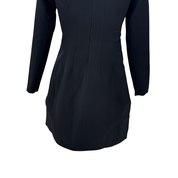 Tuckernuck NEW Black Blakely Off the Shoulder Long Sleeve Formal Mini Dress 0 - Picture 9 of 11